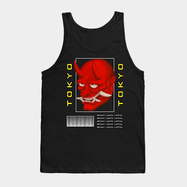 Tokyo Japan Asia Oni Art Gift Tank Top by Super Fresh Art